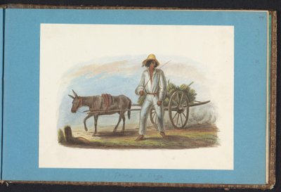 Man met kar met bananen door Jacob Marius Adriaan Martini van Geffen
