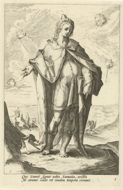 Daniël door Jacob Matham (attributed to)