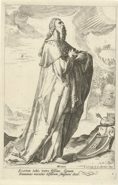 David door Jacob Matham (attributed to)