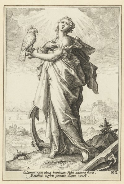 Hoop (Spes) door Jacob Matham (attributed to)