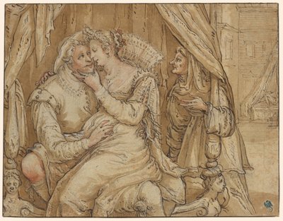 Amoureus koppel door Jacob Matham
