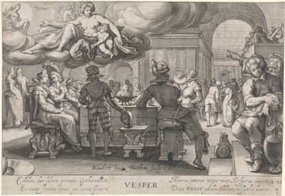 Avond (Vesper) door Jacob Matham