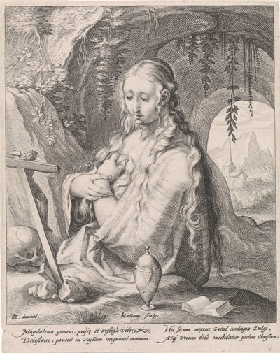 Boetvaardige Maria Magdalena door Jacob Matham