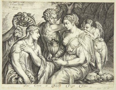 Ceres, Bacchus en Venus door Jacob Matham