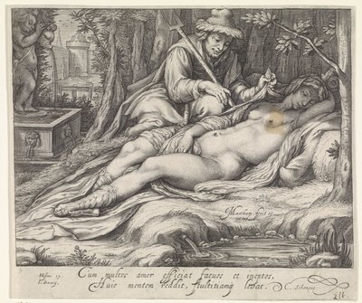 Cimone en Ifigenia door Jacob Matham