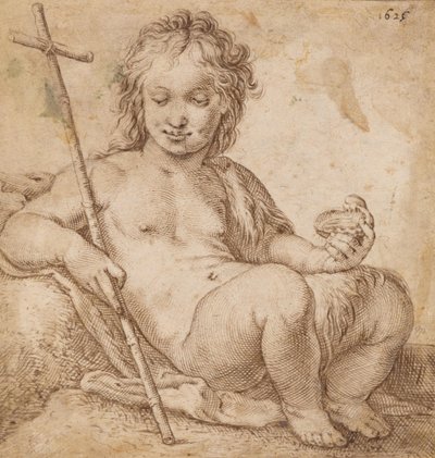 De jonge Johannes de Doper door Jacob Matham