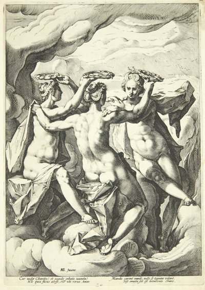 De drie gratiën door Jacob Matham