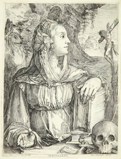 De boetvaardige Maria Magdalena door Jacob Matham