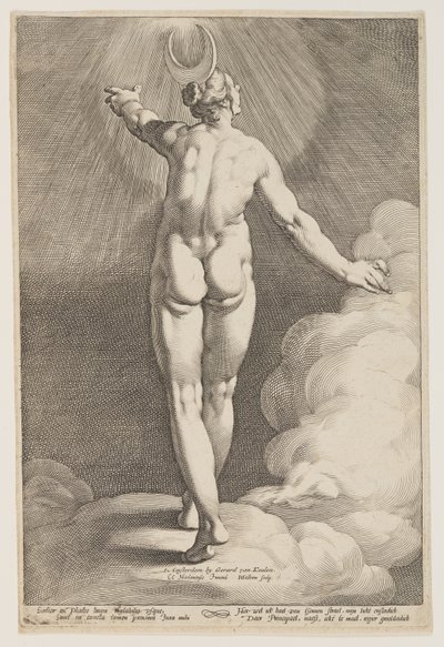 Diana in de wolken door Jacob Matham