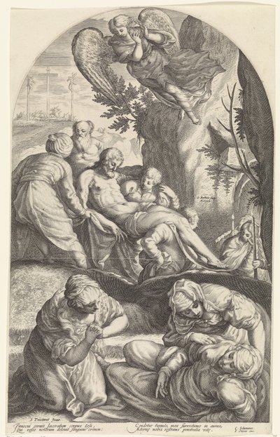 Graflegging van Christus door Jacob Matham