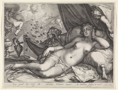 Jupiter en Danaë door Jacob Matham