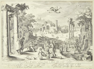 Mercurius en Herse door Jacob Matham