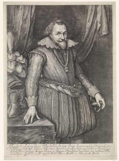 Portret Philip Willem, prins van Oranje door Jacob Matham