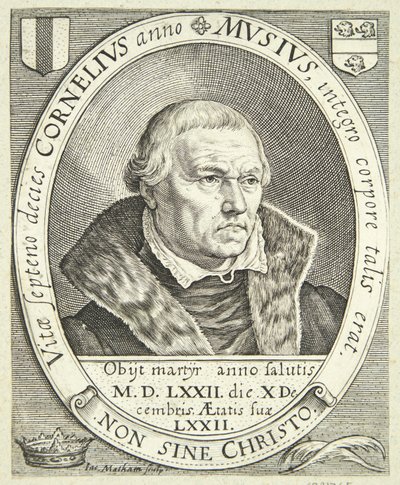 Portret van Cornelis Musius door Jacob Matham