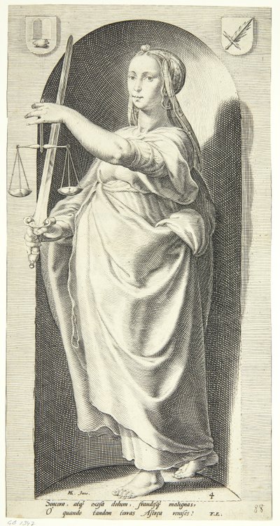 Rechtvaardigheid door Jacob Matham