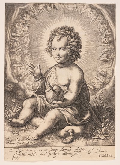 Salvator Mundi door Jacob Matham