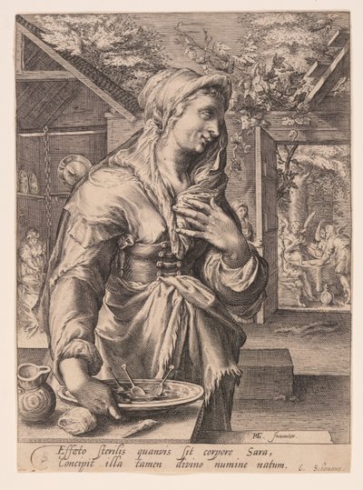 Sarah, uit De vrouwen van de patriarchen door Jacob Matham