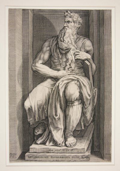 Standbeeld van Mozes uit het grafmonument van Julius II door Jacob Matham