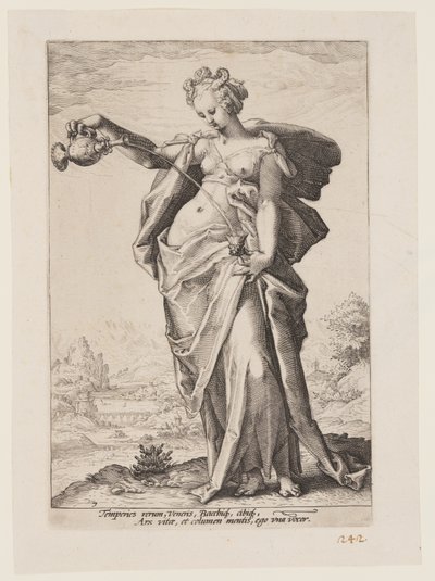 Matigheid, uit De Deugden door Jacob Matham