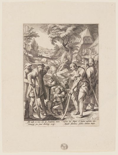 De boetedoening van de verloren zoon, uit De geschiedenis van de verloren zoon door Jacob Matham