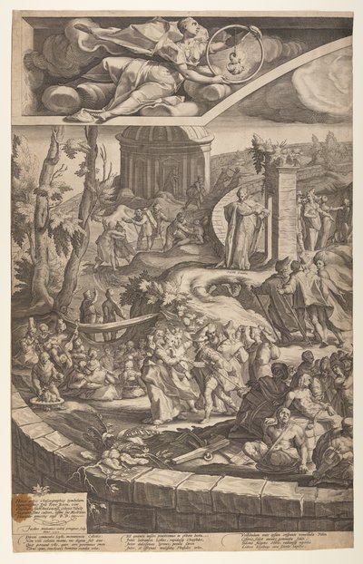 De tafel van Cebes (plaat 1) door Jacob Matham