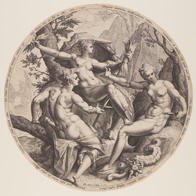 De drie schikgodinnen door Jacob Matham