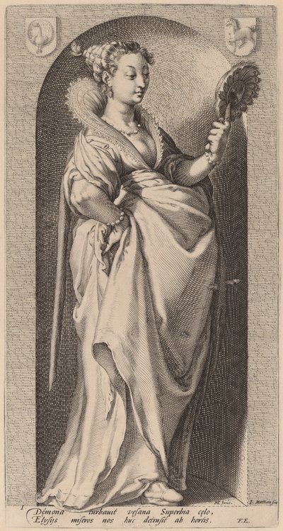 Trots door Jacob Matham after Hendrik Goltzius