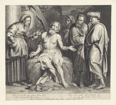 Job op de mesthoop door Jacob Neefs (possibly)