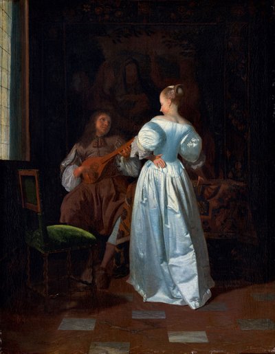 De Serenade, ca.1669 (olieverf op doek) door Jacob Ochtervelt