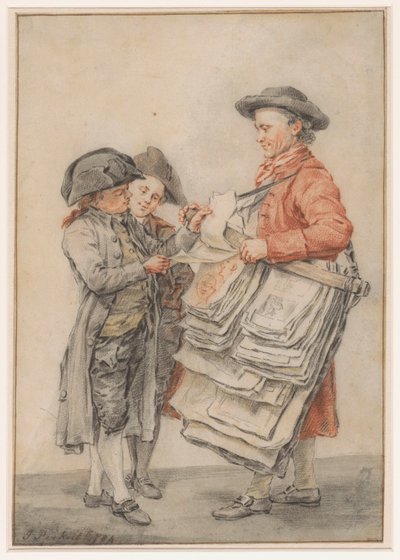 De prentverkoper door Jacob Perkois (signed by artist)