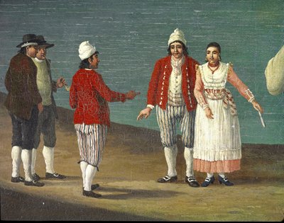 Mensen uit Gallipoli, Apulië, Italië door Jacob Philippe Hackert