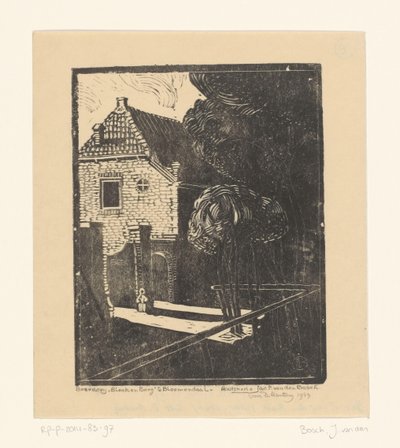 Boerderij Beek en Berg in Bloemendaal door Jacob Pieter van den Bosch (signed by artist)