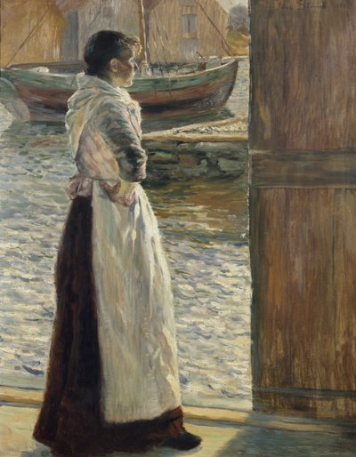 Vissersvrouw door Jacob Sømme
