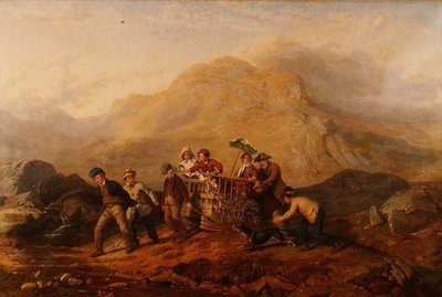 De hoogte van ambitie, een scène in de Mardale bergen door Jacob Thompson