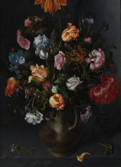 Een vaas met bloemen, waarschijnlijk 1613 door Jacob Vosmaer