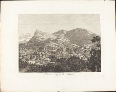 Francesco buiten Subiaco door Jacob Wilhelm Mechau