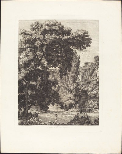 Onder de Ponte Lupo in Tivoli door Jacob Wilhelm Mechau
