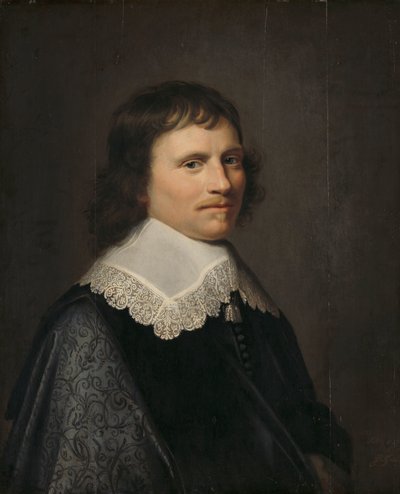 Portret van een man, vermoedelijk Salomon van Schoonhoven (1617-1653), luitenant van Putten door Jacob Willemsz. Delff (II)