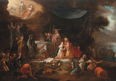 Het offer van Iphigenia door Jacob Willemsz de (c.1630 after 1675) Wet