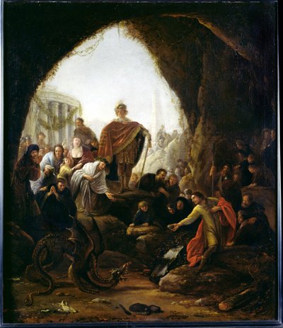 Daniel doodt de draak van Baäl door Jacob Willemsz de Wet or Wett