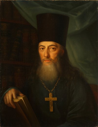 Portret van de schrijver Ioann Ioannovich Krasovsky 1746-1811, 1819 door Jacob Zalessky