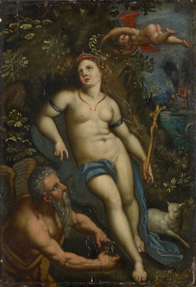 Allegorie van Tijd die Geloof Bevrijdt door Jacob de Backer