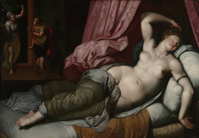 Paris wordt toegelaten tot de slaapkamer van Helena door Jacob de Backer
