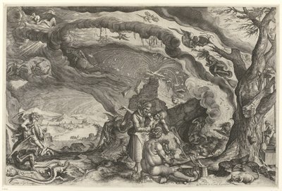 Heksensabbat door Jacob de Gheyn (II) (attributed to workshop of)