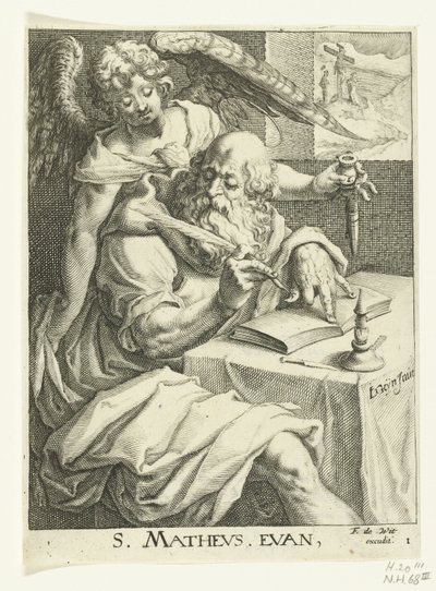 Evangelist Mattheüs door Jacob de Gheyn (II) (workshop of)
