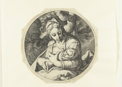 Maria met Christuskind door Jacob de Gheyn (II) (workshop of)