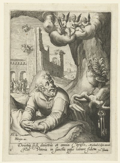 Petrus als berouwvolle zondaar door Jacob de Gheyn (II) (workshop of)