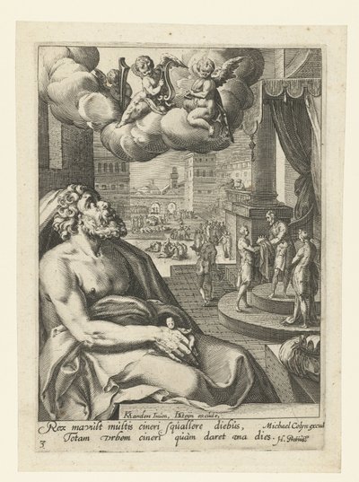 Salomo als berouwvolle zondaar (Acht berouwvolle zondaars uit het Oude en Nieuwe Testament) door Jacob de Gheyn (II) (workshop of)