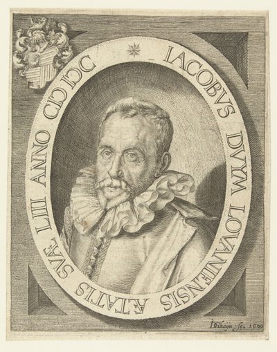 Portret van Jacobus Duym op 53-jarige leeftijd door Jacob de Gheyn (II)