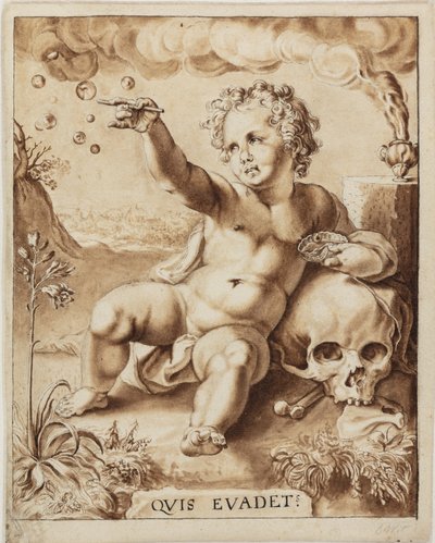 Allegorie op vergankelijkheid. Homo Bulla door Jacob de Wit